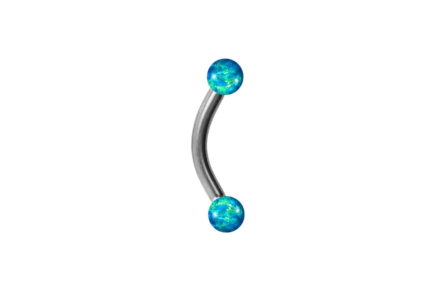 Chirurgenstahl Piercing Banane SYNTHETISCHE OPALE
